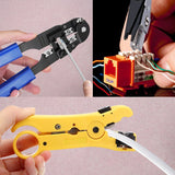 NF - 1202 NF - 1202 Combo Set Network Cable Tester Tool Kit - Crimping Crimper Tool Punch Down Tool Wire Stripper Cutter, RJ45 RJ11 USB BNC Flat UTP Cat5 Cat6 Coax cable Stripping Universal Tool - Gain Express