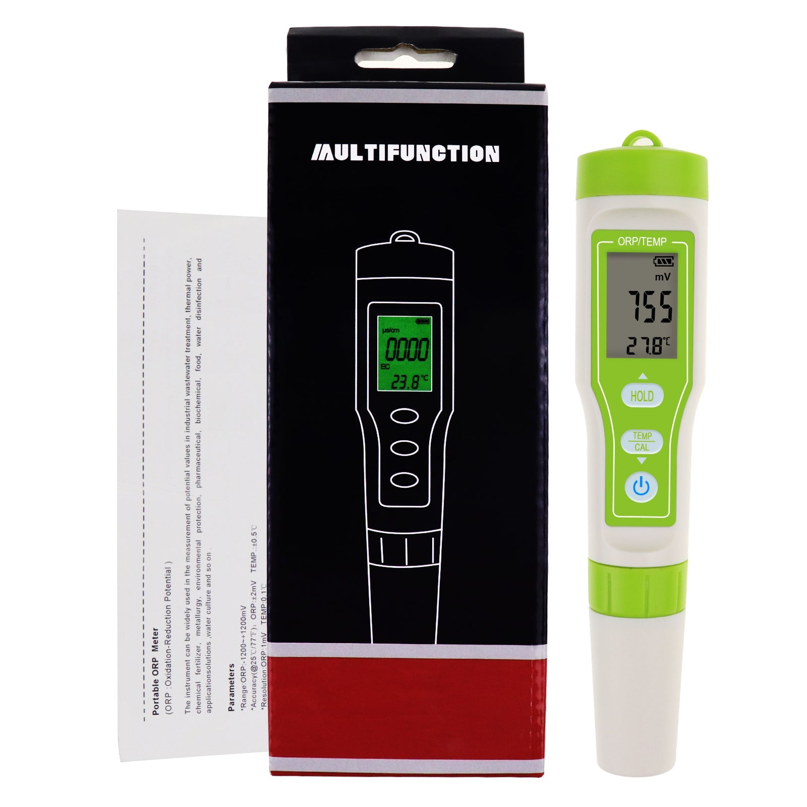 ORP - 301 ORP - 301 Pensize ORP Redox Tester - 1200~1200mV Water Quality Measurement ±2mV High Accuracy Oxidation Reduction Potential Meter - Gain Express