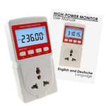 PCM - 283_EU PCM - 283 Digital Power Meter Electricity Usage Monitor Watt Voltage Tester Electrical High Power Consumption Monitoring Measuring Analyzer Socket Outlet - Gain Express