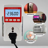 PCM - 283_EU PCM - 283 Digital Power Meter Electricity Usage Monitor Watt Voltage Tester Electrical High Power Consumption Monitoring Measuring Analyzer Socket Outlet - Gain Express