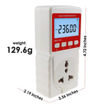 PCM - 283_EU PCM - 283 Digital Power Meter Electricity Usage Monitor Watt Voltage Tester Electrical High Power Consumption Monitoring Measuring Analyzer Socket Outlet - Gain Express