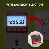 PCM - 283_EU PCM - 283 Digital Power Meter Electricity Usage Monitor Watt Voltage Tester Electrical High Power Consumption Monitoring Measuring Analyzer Socket Outlet - Gain Express