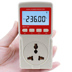 PCM - 283_EU PCM - 283 Digital Power Meter Electricity Usage Monitor Watt Voltage Tester Electrical High Power Consumption Monitoring Measuring Analyzer Socket Outlet - Gain Express