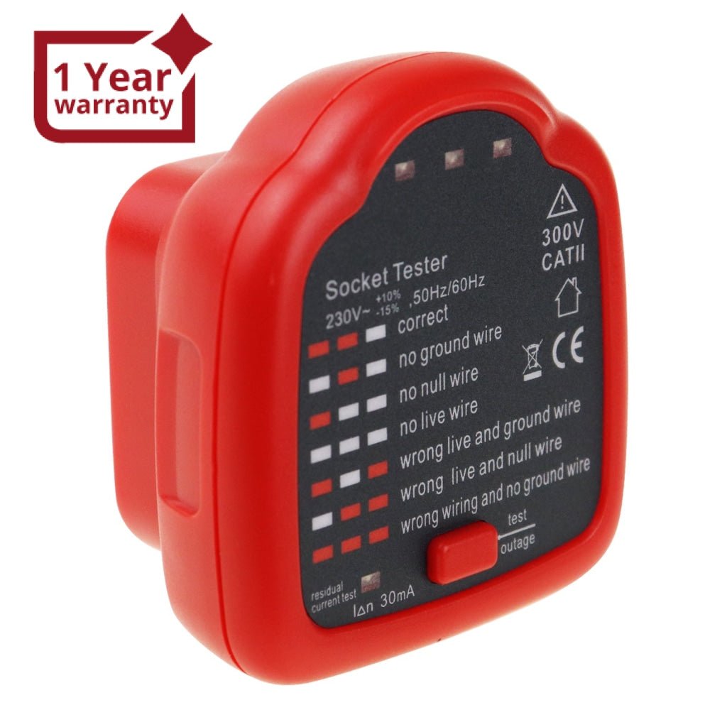 PCM-348 Handheld Outlet Tester Polarity Detector with LED Light Test ...