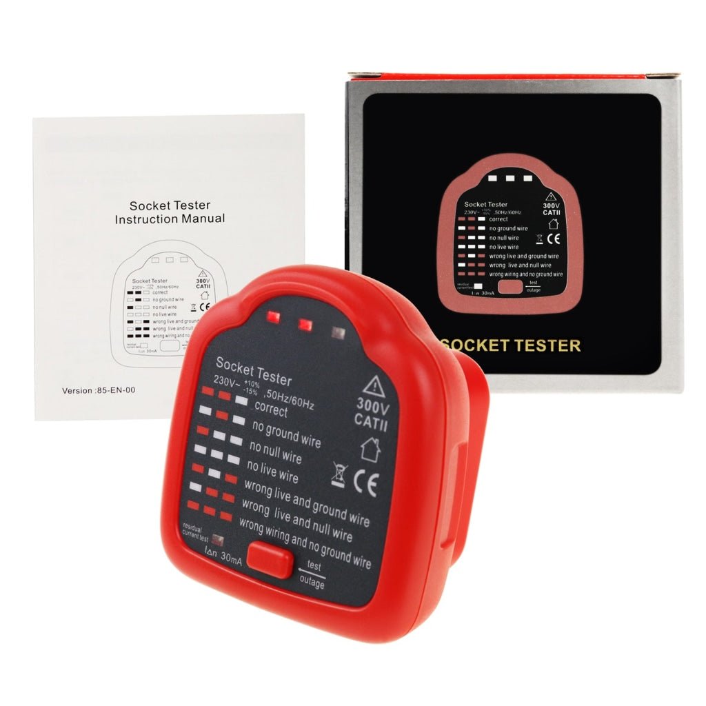 PCM-348 Handheld Outlet Tester Polarity Detector with LED Light Test ...