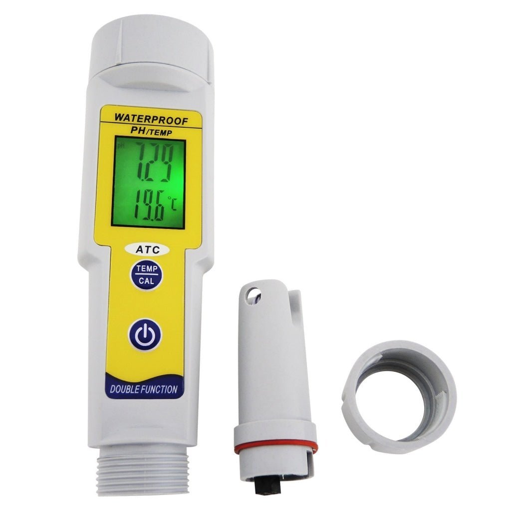 PH - 002 Waterproof pH Meter with Auto Buffer Recognition °C °F & Replaceable Electrode - Gain Express