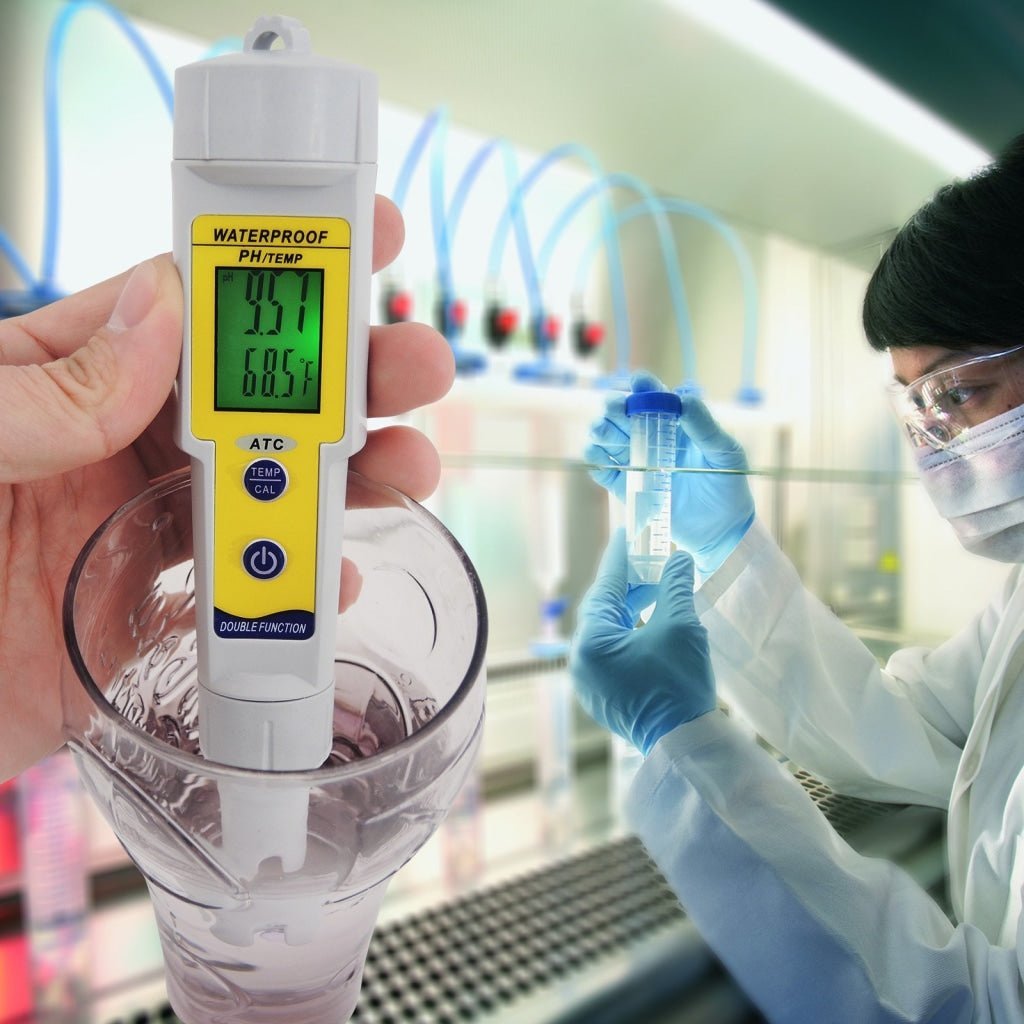 PH - 002 Waterproof pH Meter with Auto Buffer Recognition °C °F & Replaceable Electrode - Gain Express
