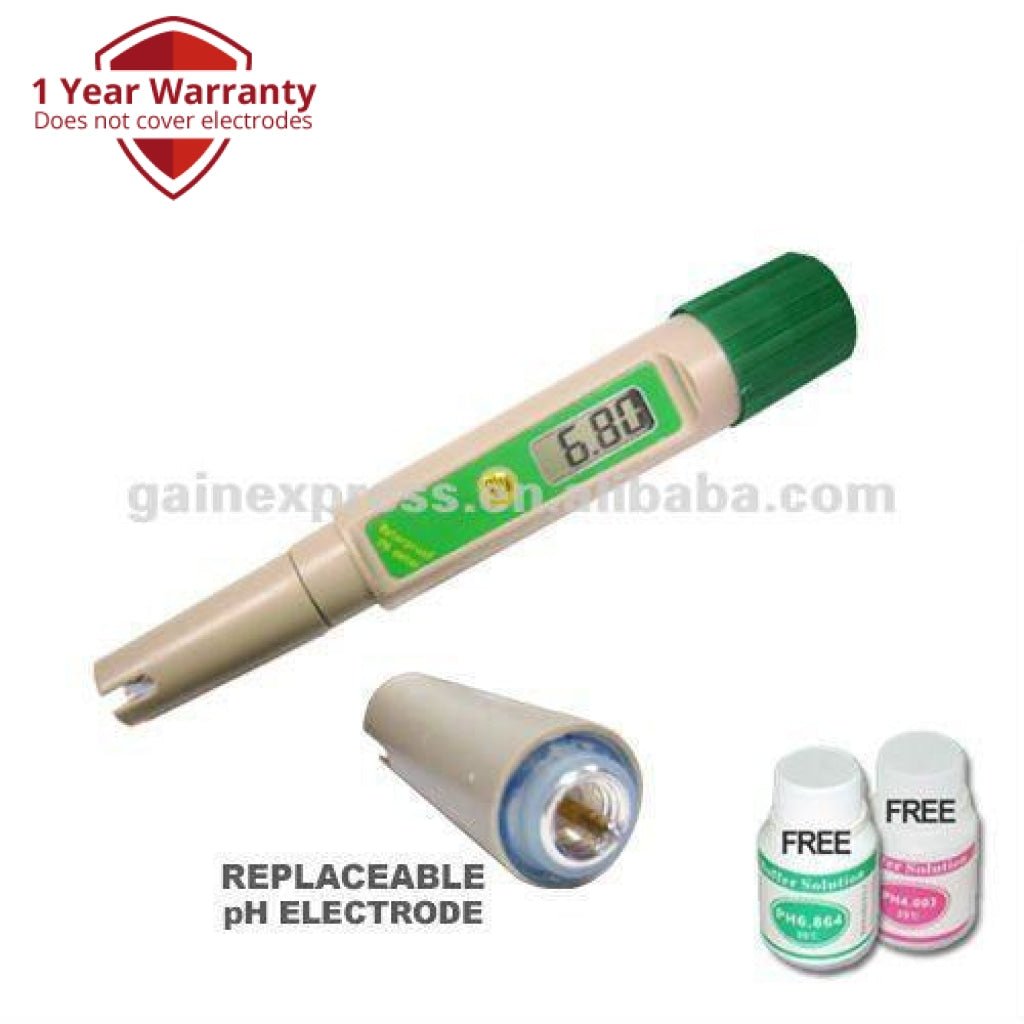 PH - 032 Waterproof pH Meter w/ replaceable pH Electrode - Gain Express