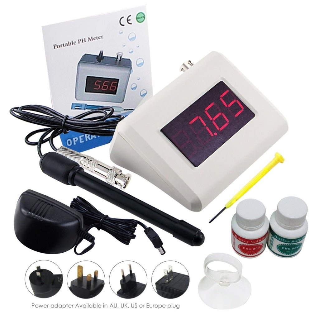 PH - 251 New pH Meter + Adaptor + Replaceable Electrode - Gain Express