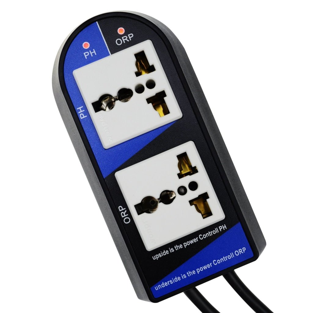 PHC - 244_110V PHC - 244 2 in 1 Digital pH & ORP Redox Controller with Separate Relays Replaceable Electrode BNC Type Probe Water Quality Monitor Tester for Aquarium Hydroponics Tank 14.00pH / 1999mV with Calibration Solution - Gain Express