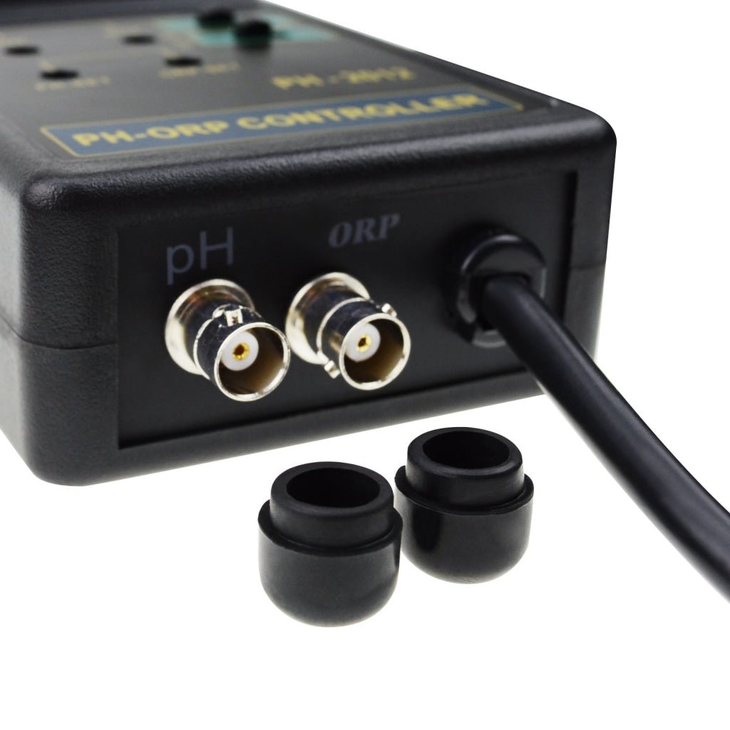 PHC - 244_110V PHC - 244 2 in 1 Digital pH & ORP Redox Controller with Separate Relays Replaceable Electrode BNC Type Probe Water Quality Monitor Tester for Aquarium Hydroponics Tank 14.00pH / 1999mV with Calibration Solution - Gain Express