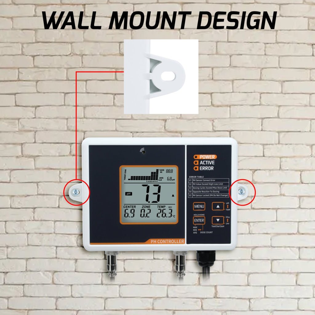 PHC - 402_US PHC - 402 Dual Relay Digital pH Controller with Temperature Compensation UP and DOWN Adjustable Dosing for Aquarium, Hydroponics System and Indoor Plant Grow - Gain Express