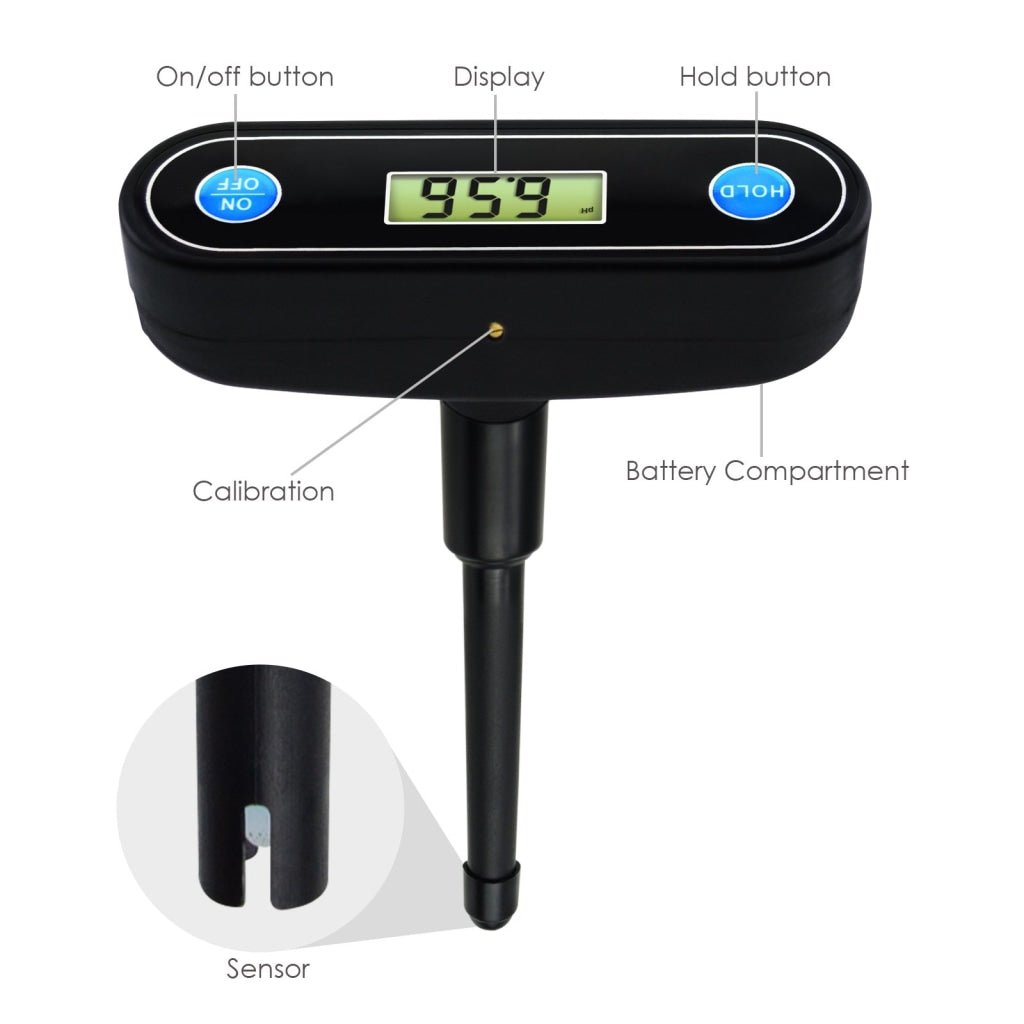 PHM - 237 PHM - 237 Economical pH Pocket Meter Tester Size with Clip, High Accuracy Removable Probe Electrode, Laboratory, School, Aquarium - Gain Express