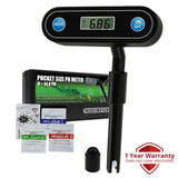 PHM - 239 PH Meter 360° Flexible Display Angle, 0.00~14.00pH Portable Pocket Size Water Quality Tester Twist & Turnable Monitor Kit Set for Household Drinking Water, Hydroponics Aquariums Pools - Gain Express
