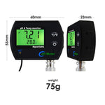 PHM - 245_US PHM - 245 PH & Temperature 2 - in - 1 Continuous Monitor Meter w/ Backlight Replaceable Electrode, Dual Display 0.00~14.00pH °C/ °F Water Quality Monitoring Kit, for Aquariums Hydroponics Pools Tanks Spa - Gain Express