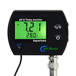 PHM - 245_US PHM - 245 PH & Temperature 2 - in - 1 Continuous Monitor Meter w/ Backlight Replaceable Electrode, Dual Display 0.00~14.00pH °C/ °F Water Quality Monitoring Kit, for Aquariums Hydroponics Pools Tanks Spa - Gain Express