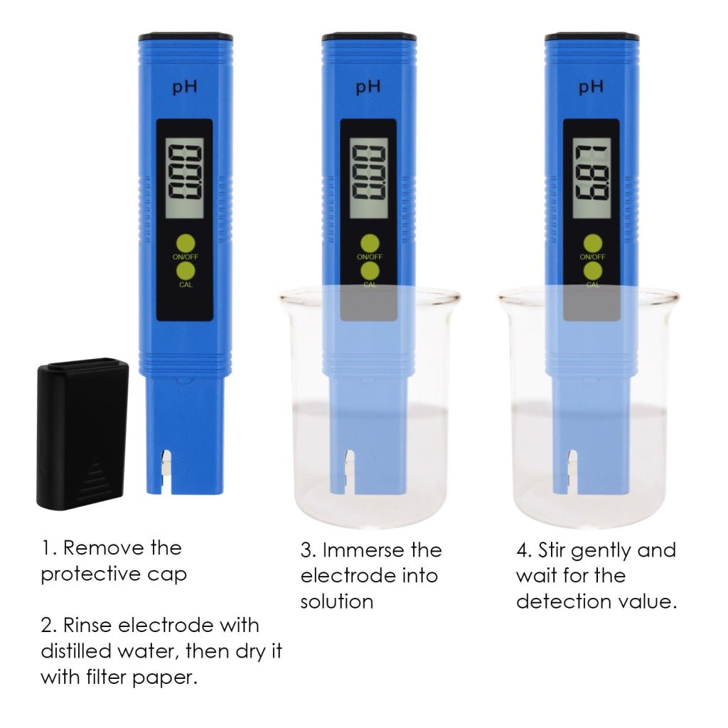 PHM - 300 Digital Pen type pH Meter Water Quality Liquid Acidity Tester 0.01pH Accuracy for Laboratory, Household Water, Spa, Pool Aquarium - Gain Express