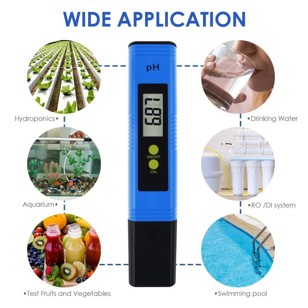 PHM - 300 Digital Pen type pH Meter Water Quality Liquid Acidity Tester 0.01pH Accuracy for Laboratory, Household Water, Spa, Pool Aquarium - Gain Express