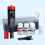 PHM - 443 PHM - 443 Digital Pentype pH Meter High Accuracy Colored Screen | Red Backlight Alarm | 3 - Point Calibration with Temperature Measurement ATC Function for Liquids in Laboratory Food and Medicine Industry - Gain Express