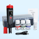 PHM - 443 PHM - 443 Digital Pentype pH Meter High Accuracy Colored Screen | Red Backlight Alarm | 3 - Point Calibration with Temperature Measurement ATC Function for Liquids in Laboratory Food and Medicine Industry - Gain Express