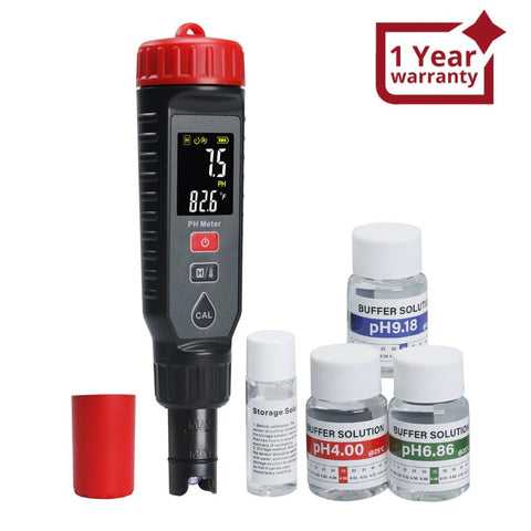 PHM - 443 PHM - 443 Digital Pentype pH Meter High Accuracy Colored Screen | Red Backlight Alarm | 3 - Point Calibration with Temperature Measurement ATC Function for Liquids in Laboratory Food and Medicine Industry - Gain Express
