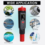 PHM - 443 PHM - 443 Digital Pentype pH Meter High Accuracy Colored Screen | Red Backlight Alarm | 3 - Point Calibration with Temperature Measurement ATC Function for Liquids in Laboratory Food and Medicine Industry - Gain Express