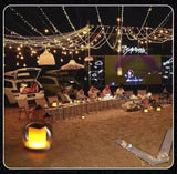 PLT - 433 Floating Pool Lights Waterproof Solar Powered Night Flame Lights Flickering Pool Accessories IP68 with Remote Control 3 Light Modes Outdoor Decoration Lamp for Pool Porch Courtyard Gardens Lawns - Gain Express