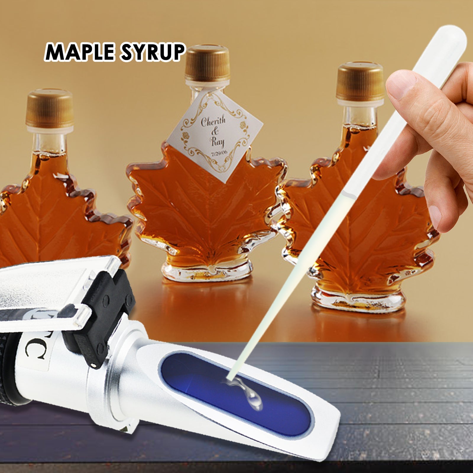 REB - 10ATC REB - 10ATC 0 - 10% Brix Refractometer with ATC Low - Concentrated Sugar Content Solutions Accuracy 0.1% Maple Sap Cutting Liquid CNC Maple Syrup Makers Tea - Gain Express
