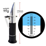 REB - 32ATC 0 - 32% Brix Refractometer ATC High - Concentrated Sugar Solution Content Test Tool 0.2% Division, Homebrew Tester Meter, Brandy Beer Fruits Vegetables Juices Soft Drinks - Gain Express
