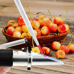 REB - 32ATC 0 - 32% Brix Refractometer ATC High - Concentrated Sugar Solution Content Test Tool 0.2% Division, Homebrew Tester Meter, Brandy Beer Fruits Vegetables Juices Soft Drinks - Gain Express