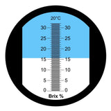 REB - 32ATC 0 - 32% Brix Refractometer ATC High - Concentrated Sugar Solution Content Test Tool 0.2% Division, Homebrew Tester Meter, Brandy Beer Fruits Vegetables Juices Soft Drinks - Gain Express