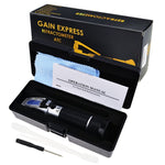 REB - 32SGATC REB - 32SGATC Beer Brix & Specific Gravity Refractometer with ATC Optic Dual Scale 0~32% Brix 1.000 - 1.120 SG Wine Wort Making Beer Brewing Fruit Juice Hops Sugar Homebrew Kit - Gain Express