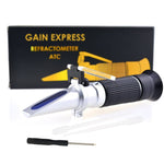 REBS - 28ATC 2 - in - 1 Brix Salinity Refractometer Dual Scale 0 - 32% Brix & 0 - 28% Salinity with ATC Sodium Chloride in Food Salt Seawater Brine Beer fruits Cutting Liquid - Gain Express