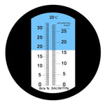 REBS - 28ATC 2 - in - 1 Brix Salinity Refractometer Dual Scale 0 - 32% Brix & 0 - 28% Salinity with ATC Sodium Chloride in Food Salt Seawater Brine Beer fruits Cutting Liquid - Gain Express