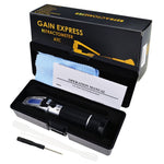 REBS - 28ATC 2 - in - 1 Brix Salinity Refractometer Dual Scale 0 - 32% Brix & 0 - 28% Salinity with ATC Sodium Chloride in Food Salt Seawater Brine Beer fruits Cutting Liquid - Gain Express