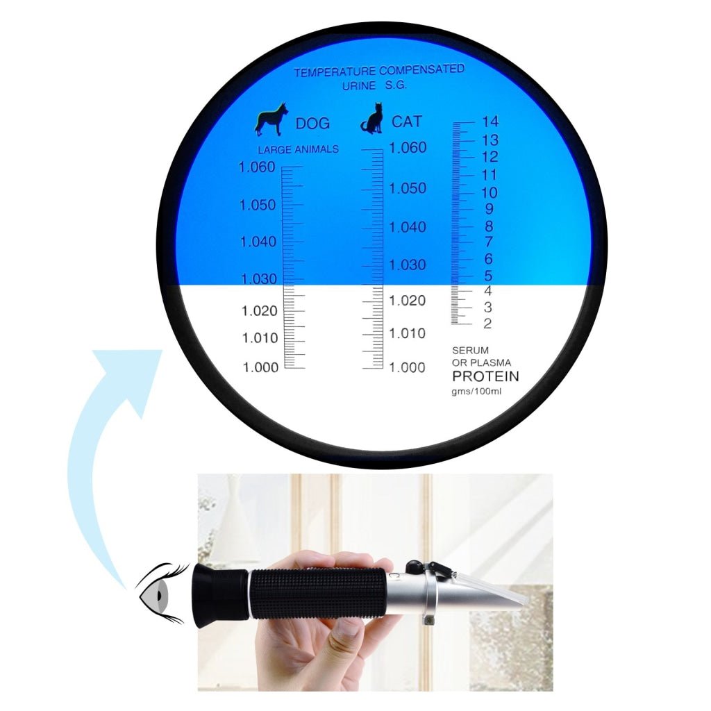REC-300ATC Pet Clinical Refractometer with ATC, Tri-Scale Serum