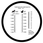 REC - 300ATC Pet Clinical Refractometer with ATC, Tri - Scale Serum & Plasma Protein Test 2 - 14g/dl Urine Specific Gravity 1.000 - 1.060SG, Veterinary Vet for Cat and Dog Animal Testing - Gain Express