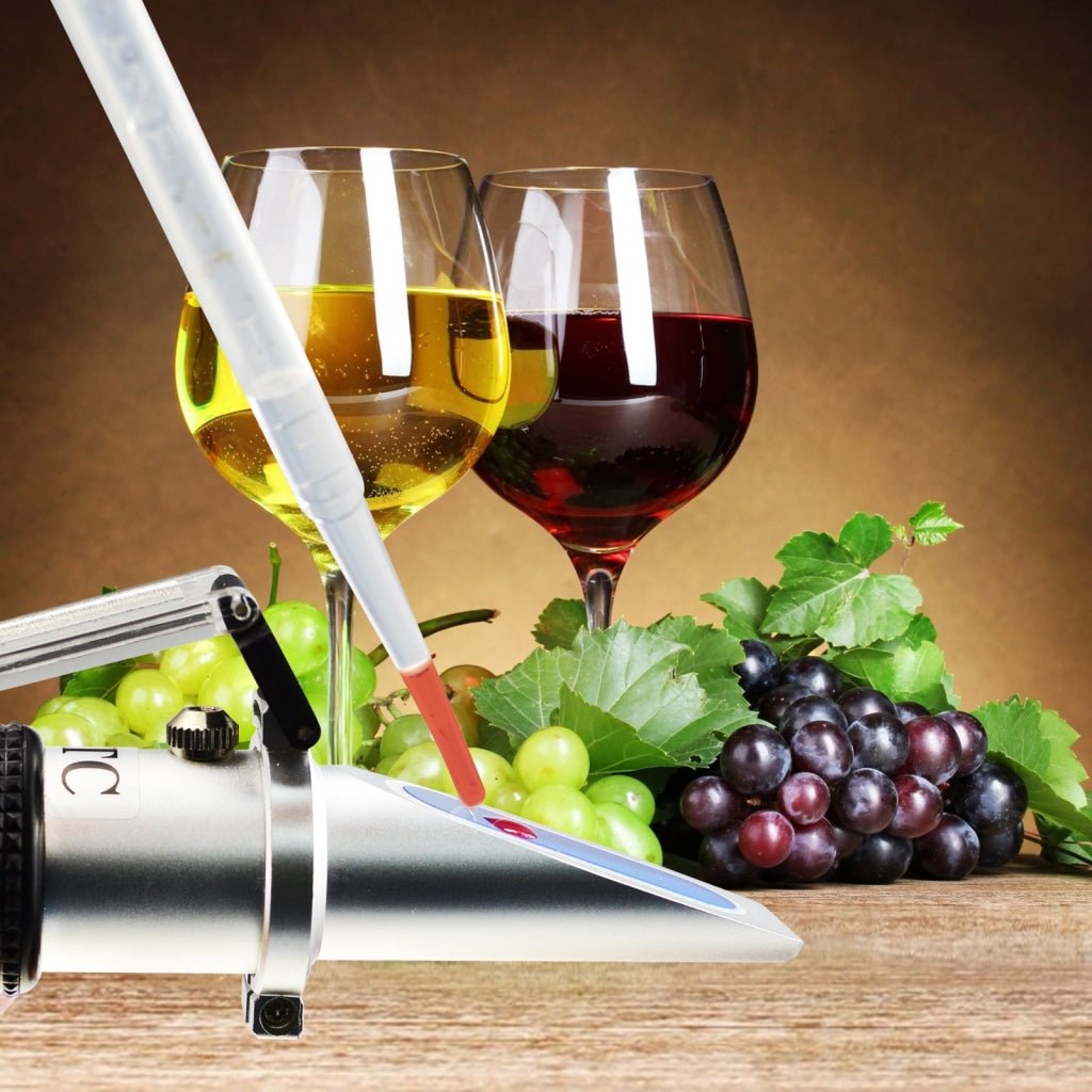 REW-25BATC Grape Fruit Wine Alcohol Refractometer with ATC, Dual