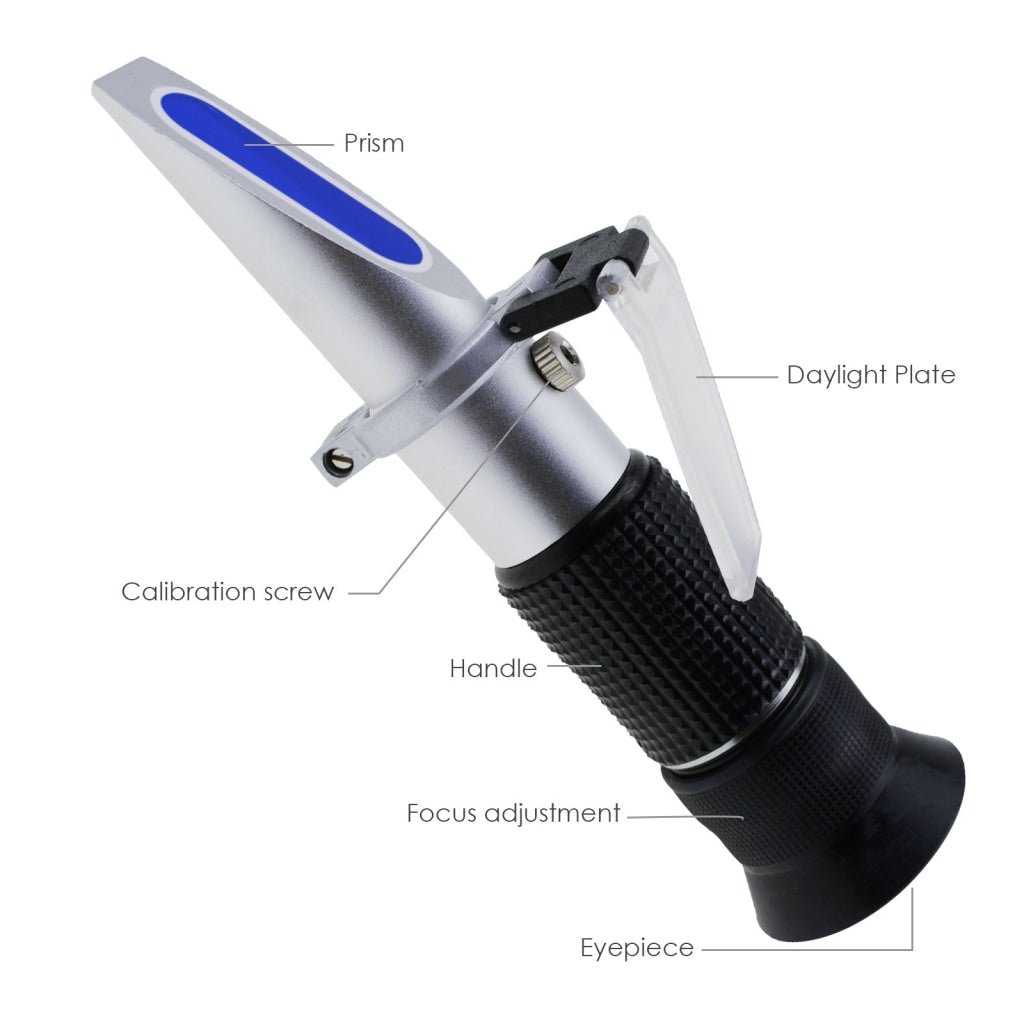 RHA - 100ATC 3 - in - 1 Automotive Battery Antifreeze Refractometer Fahrenheit, - 84~32°F Ethylene/ - 60~32°F Propylene Glycol/ 1.100 - 1.400 Battery Fluids Specific Gravity, Battery Test Cooling Coolant Freezing Point - Gain Express