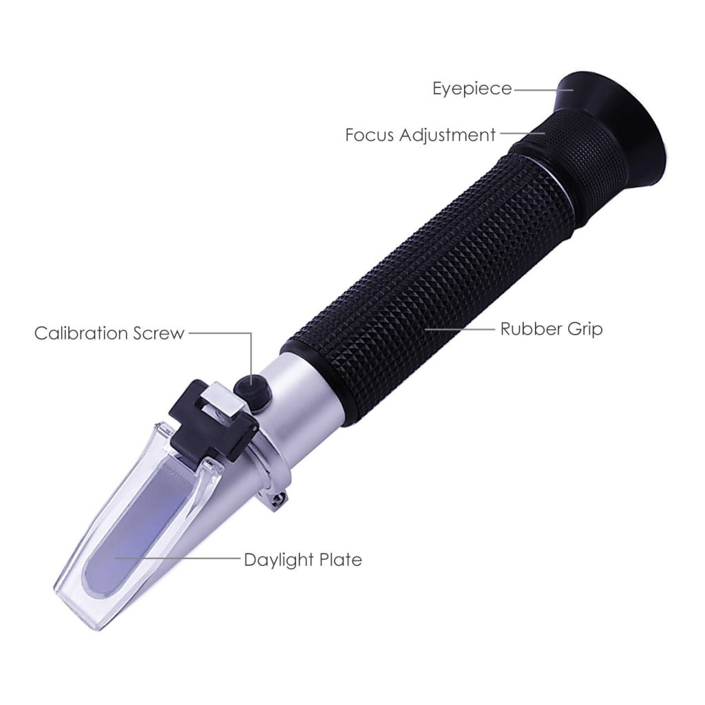 RHB - 10ATC Portable 0 - 10% Brix Refractometer Fruit Vegetable Juice Wine Maple Sap - Gain Express