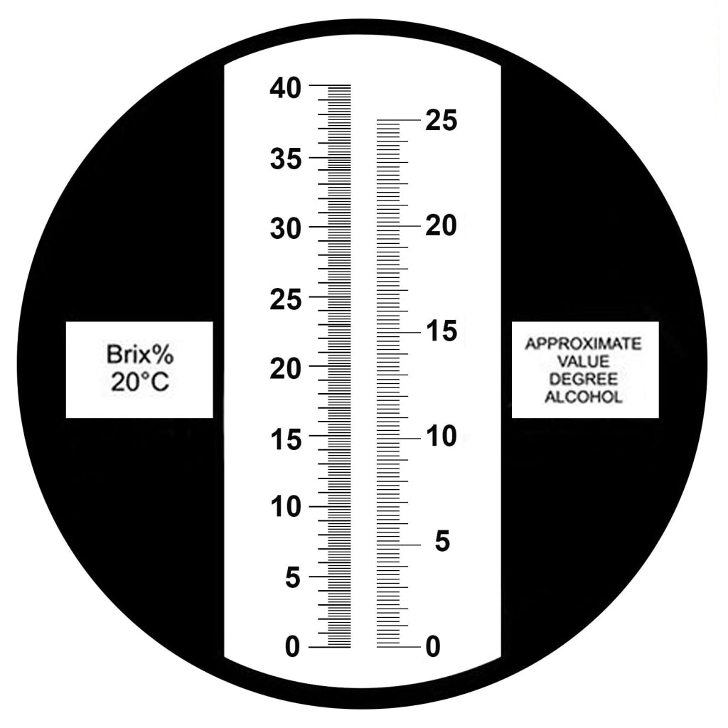 RHWN - 25ATCBr 0 - 25% ATC New Alcohol Refractometer (0 - 25%VOL, 0 - 40%Brix) - Gain Express