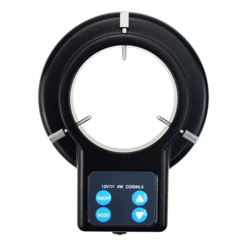 RLT - 207 60 LED Microscope Ring Light Scope Illuminator with 4 - Zone Quadrant Control, Adapter Fitting and 8 Adjustable Brightness Level 40~60mm Diameter - Gain Express