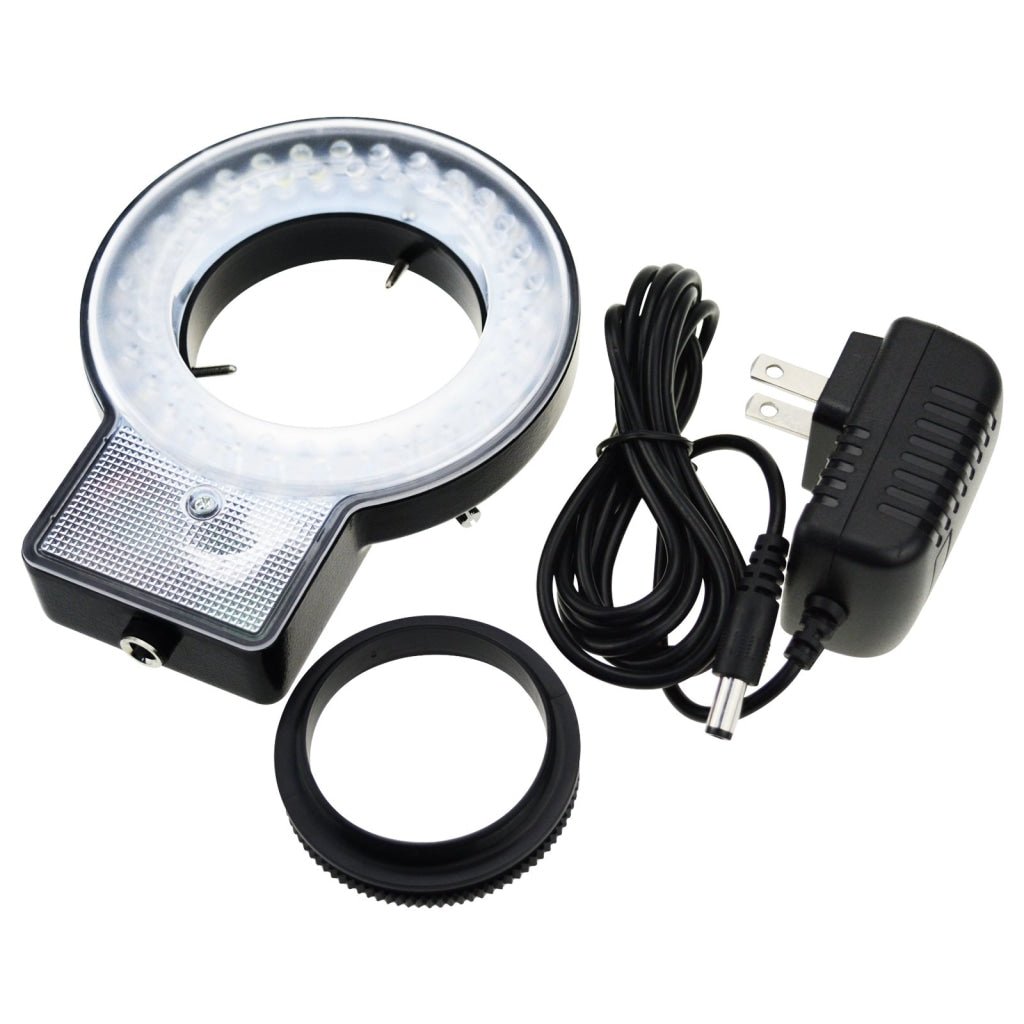 RLT - 207 60 LED Microscope Ring Light Scope Illuminator with 4 - Zone Quadrant Control, Adapter Fitting and 8 Adjustable Brightness Level 40~60mm Diameter - Gain Express