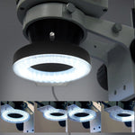 RLT - 207 60 LED Microscope Ring Light Scope Illuminator with 4 - Zone Quadrant Control, Adapter Fitting and 8 Adjustable Brightness Level 40~60mm Diameter - Gain Express