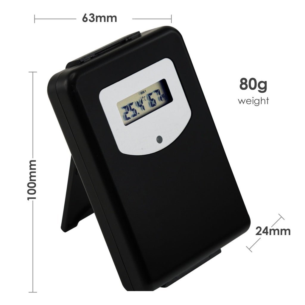 S08S3318BL_2S In/Out Temperature Wireless Weather Station DCF Radio Controlled Clock 2 Sensor - Gain Express