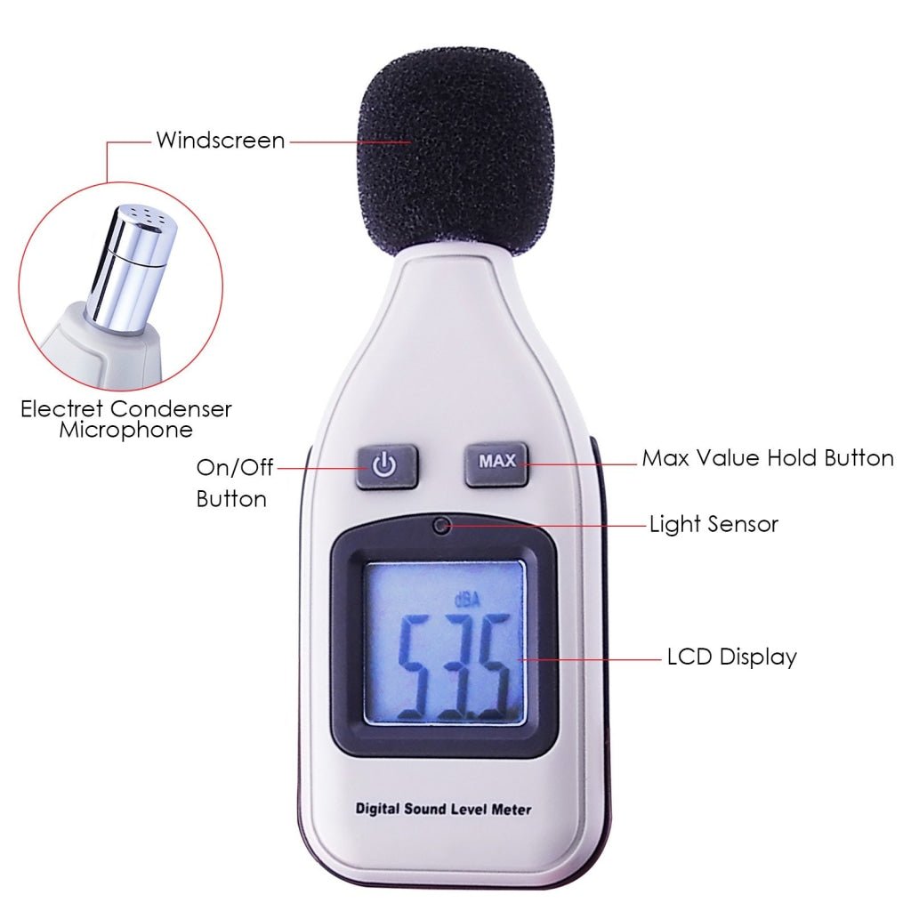 SL - 1351 Digital LCD Monitor Sound Noise Level Meter 30~130dBA Decibel - Gain Express