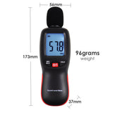 SLM - 267 Decibel Meter Sound Level Tester 30~130dBA Noise Volume Measuring and Monitoring Instrument Digital LCD display with Backlight Professional Handheld Device - Gain Express