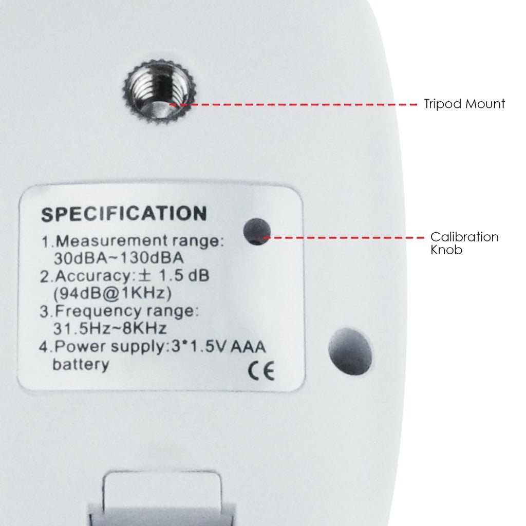 SLM - 30 Professional Digital Sound Level Meter, 30~130dBA, A weighting, Decibel Noise Tester, LCD display with Backlight, High Accuracy ±1.5dB, MAX/ MIN/ HOLD Mode, for Noise Volume Measuring, Monitoring - Gain Express