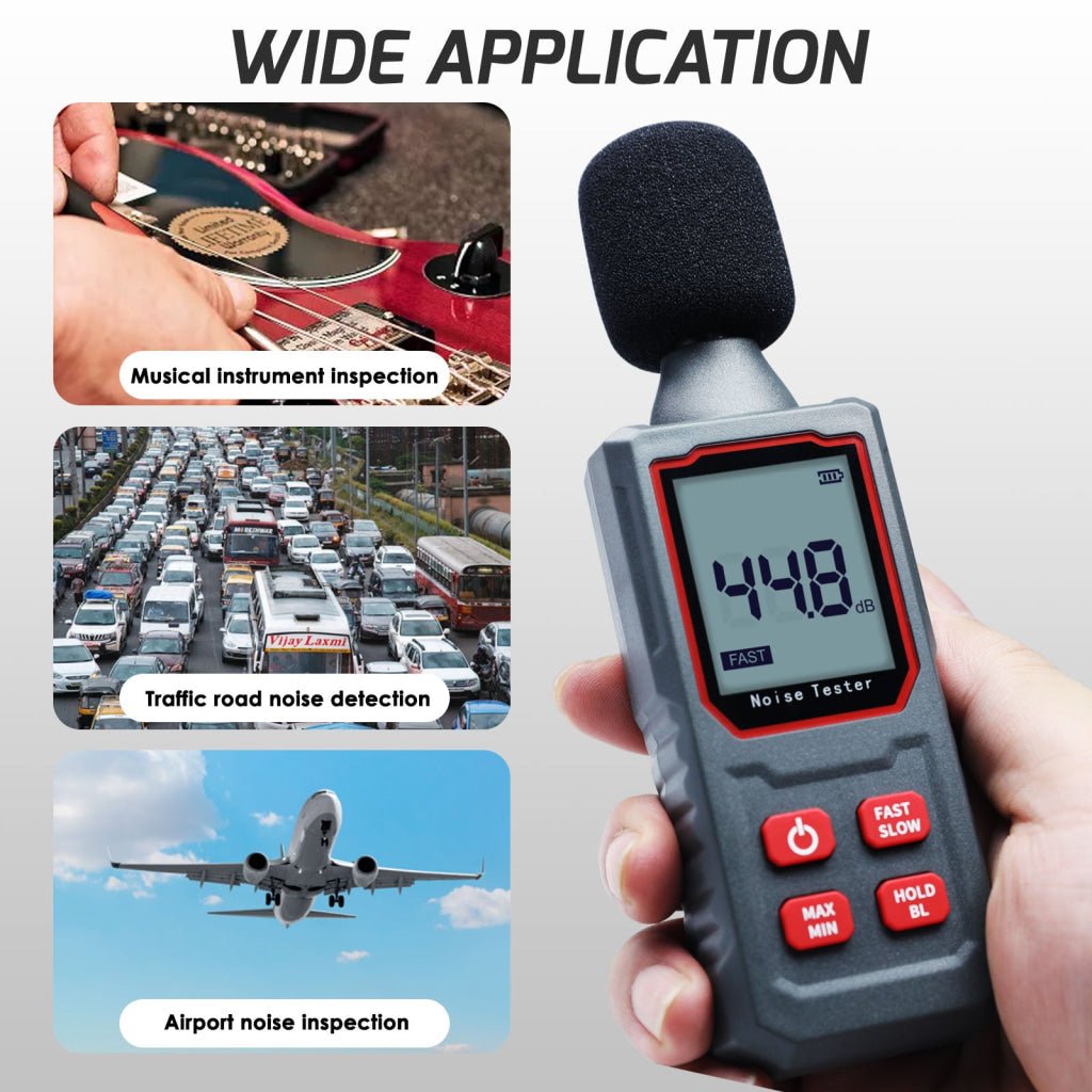SLM - 411 SLM - 411 Digital Sound Level Meter 30~130 dBA Decibel Meter Capacitive Microphone Sensor dB Tester 30~130dB SPL Monitor IP54 - Gain Express