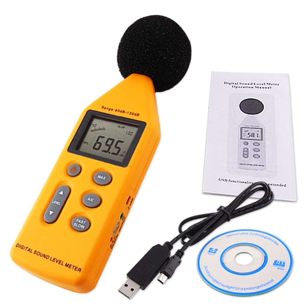 SLM-814CD Digital Sound Level Meter Decibel Logger 40~130dB USB & CD ...